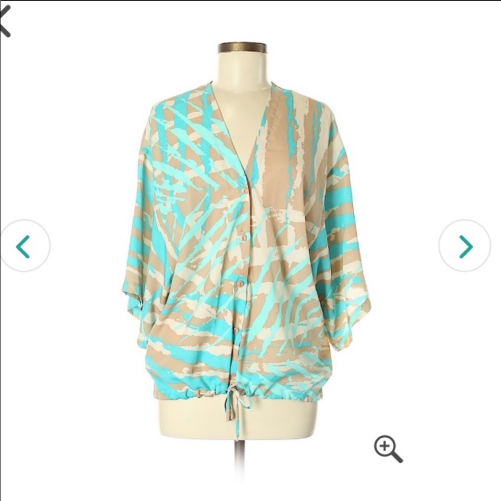 Ramona LaRue by Arianne XS Silk Boho Kimono Top